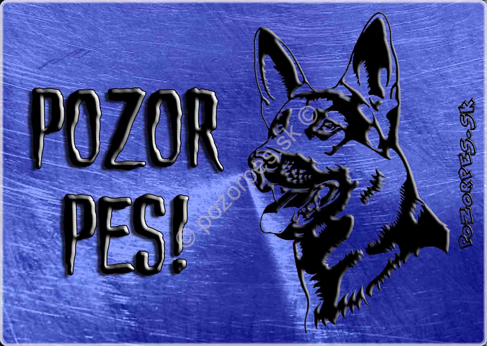 Pozorpes.sk,  výstražná tabuľka