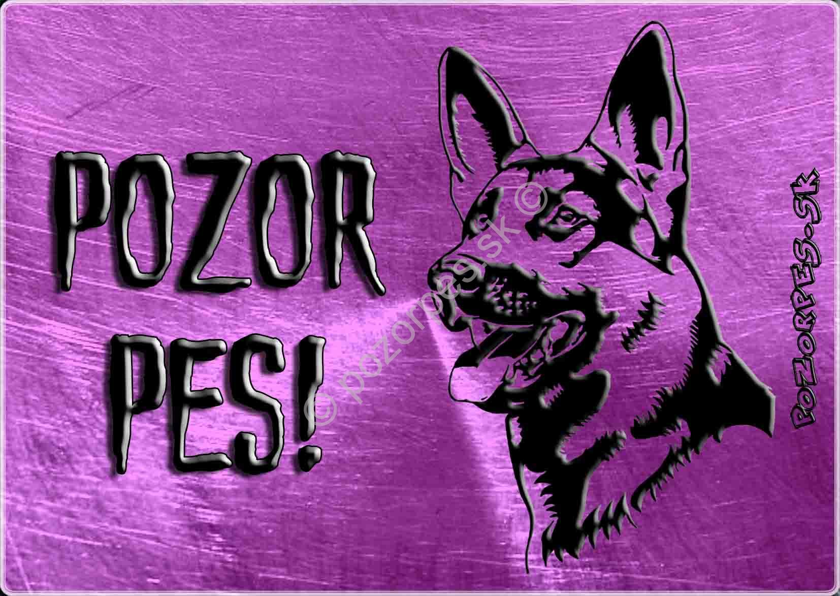 Pozorpes.sk,  výstražná tabuľka