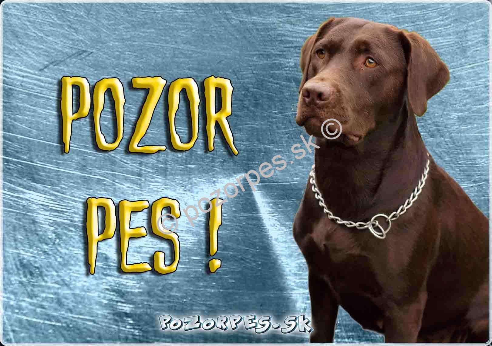 Pozorpes.sk,  výstražná tabuľka
