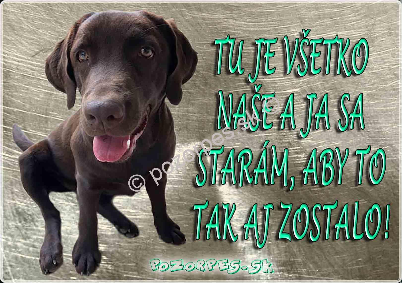 Pozorpes.sk,  výstražná tabuľka