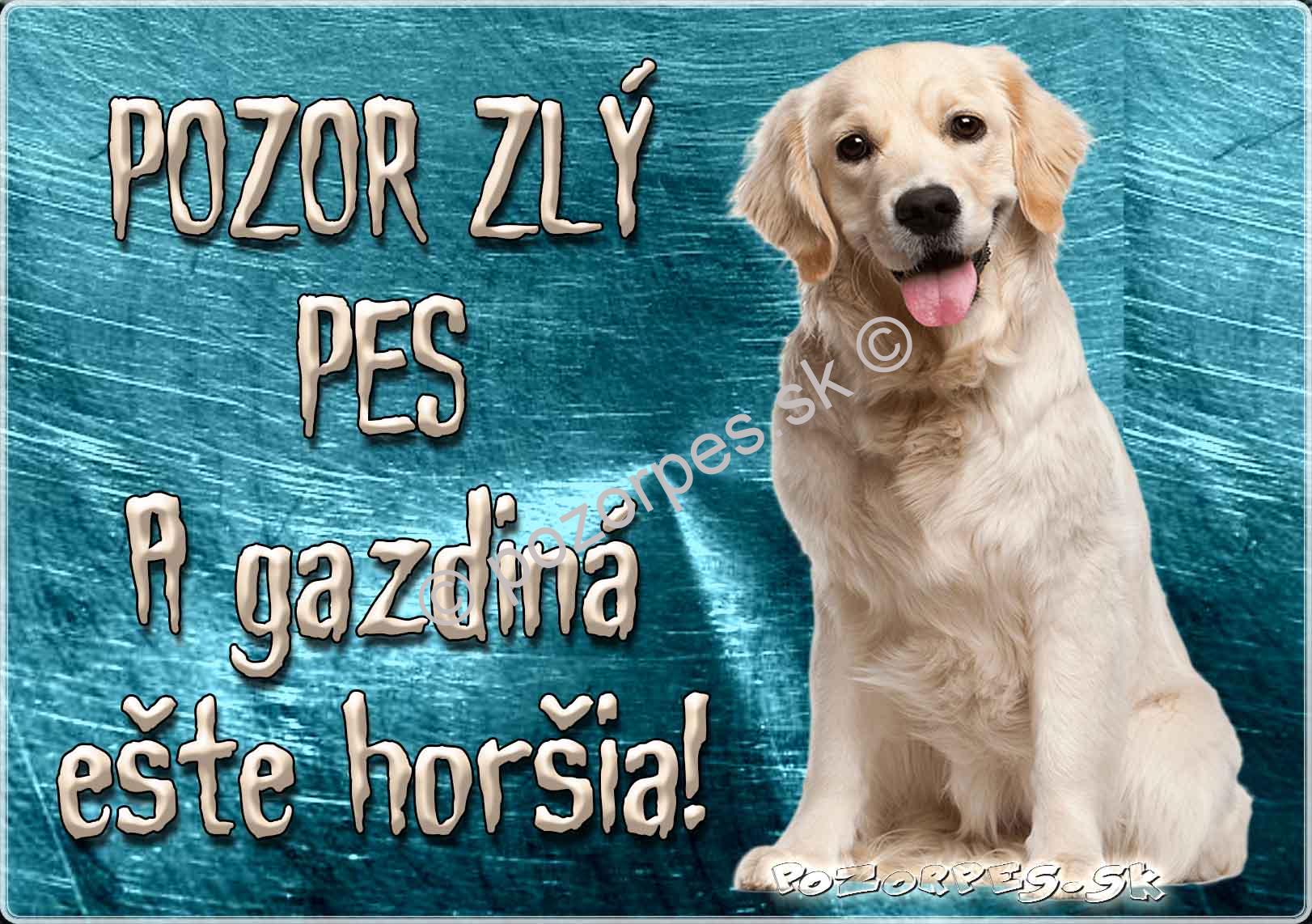 Pozorpes.sk,  výstražná tabuľka