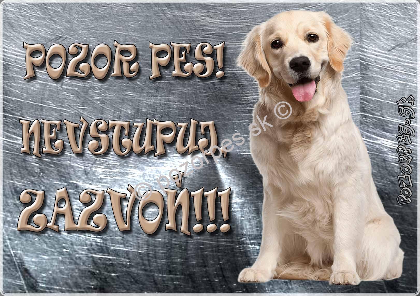 Pozorpes.sk,  výstražná tabuľka