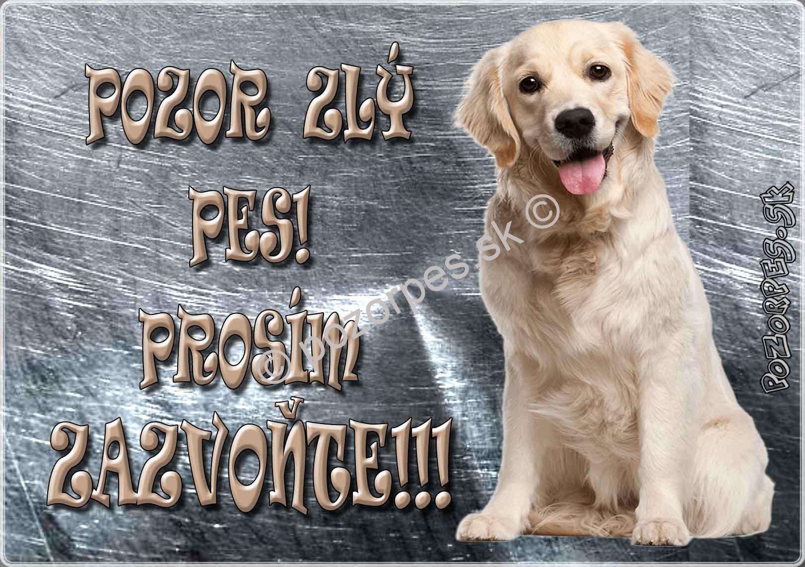 Pozorpes.sk,  výstražná tabuľka