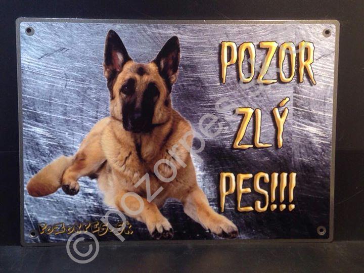 Pozorpes.sk,  výstražná tabuľka