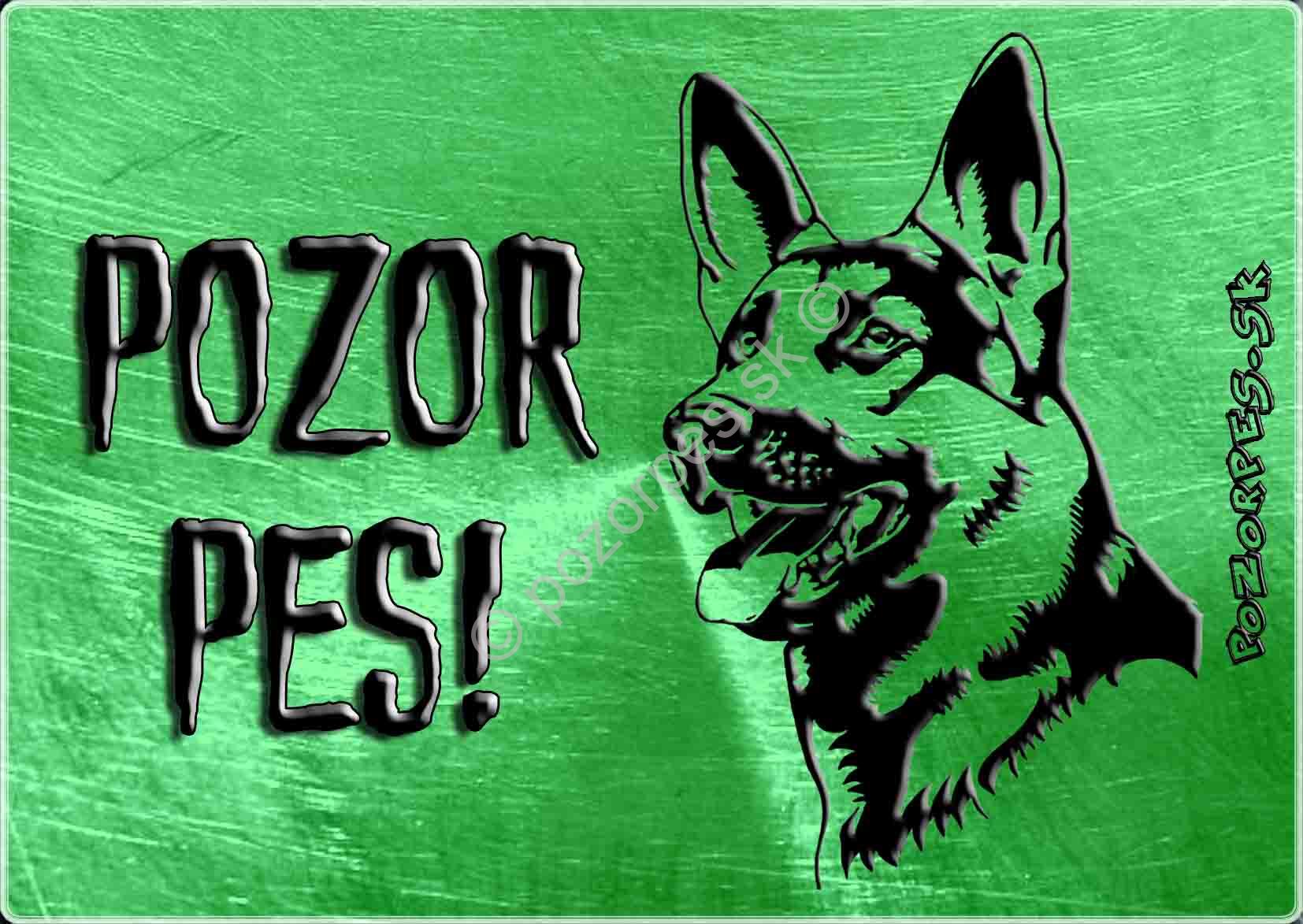 Pozorpes.sk,  výstražná tabuľka