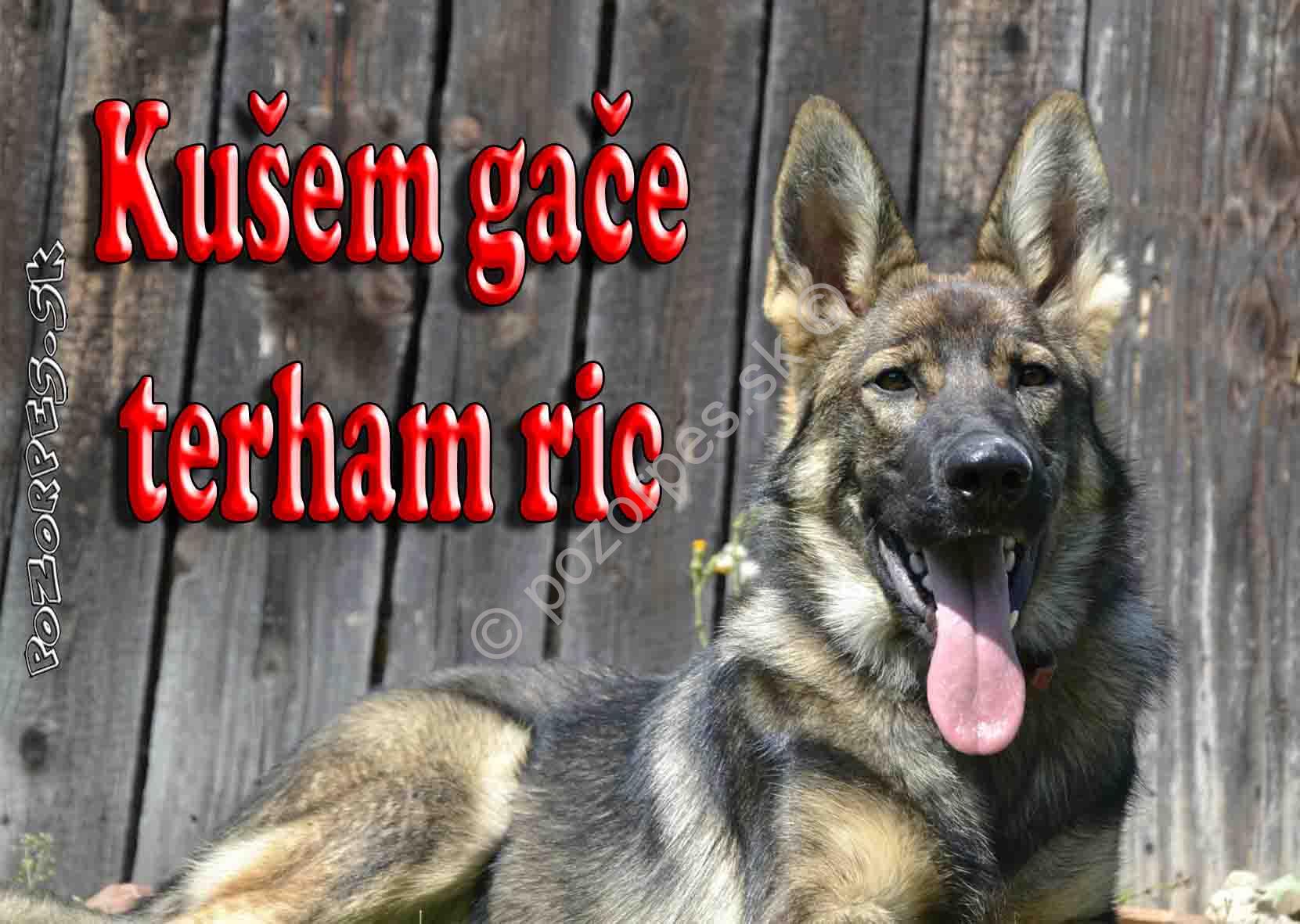 Pozorpes.sk,  výstražná tabuľka