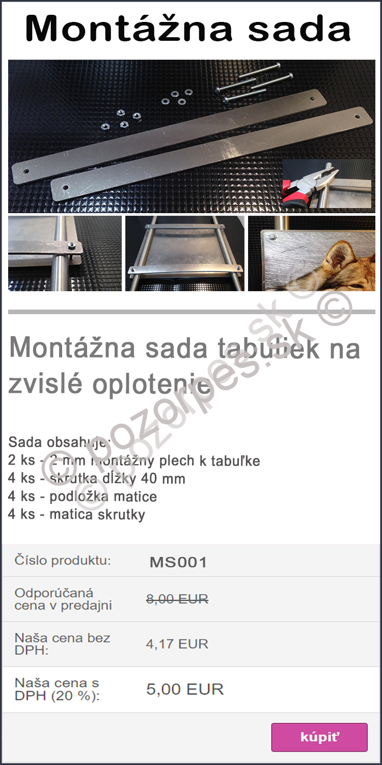 Pozorpes.sk, výstražná tabuľka