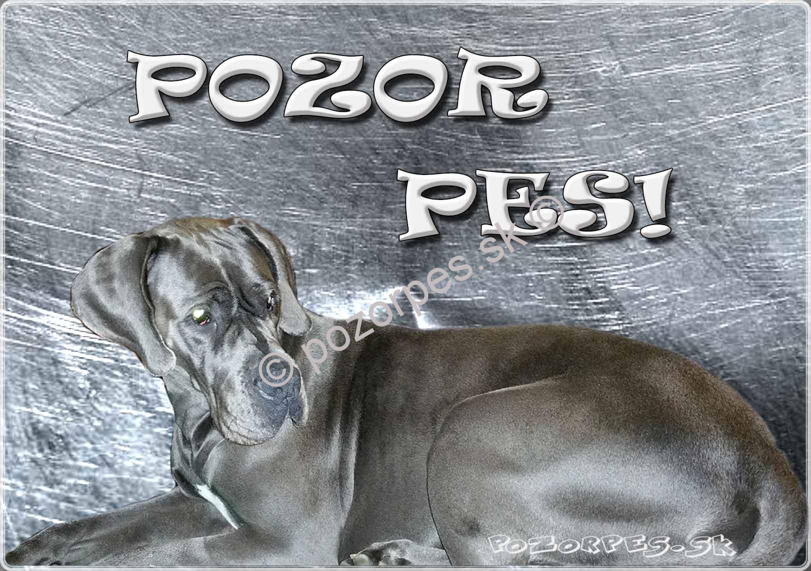 Pozorpes.sk, výstražná tabuľka