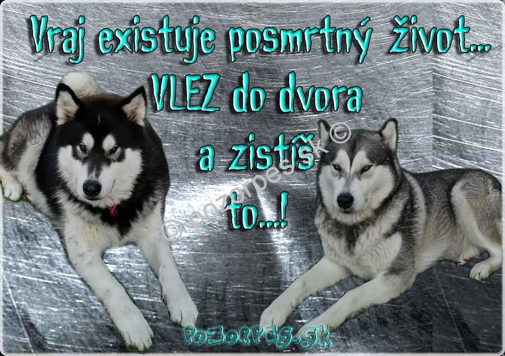 Pozorpes.sk, výstražná tabuľka