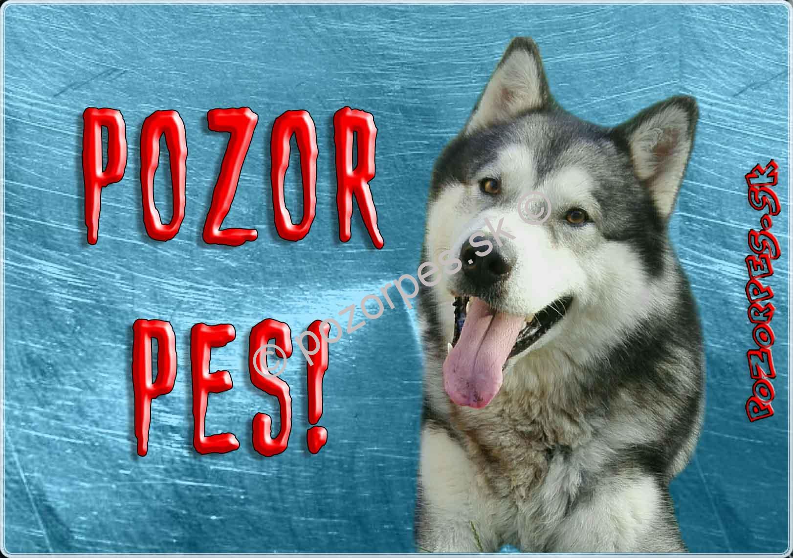 Pozorpes.sk, výstražná tabuľka