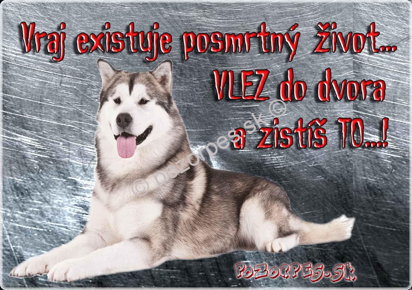 Pozorpes.sk, výstražná tabuľka