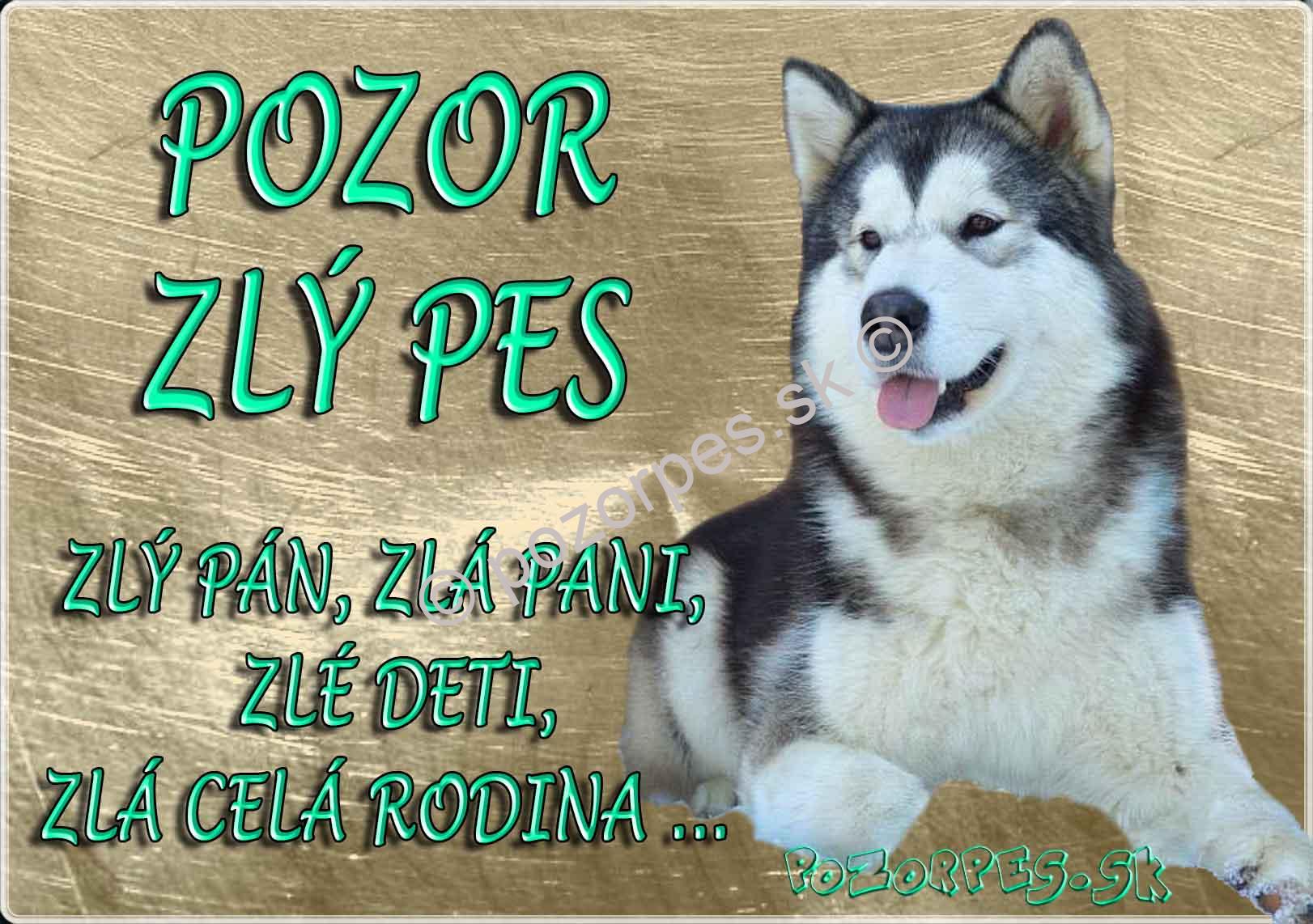 Pozorpes.sk, výstražná tabuľka