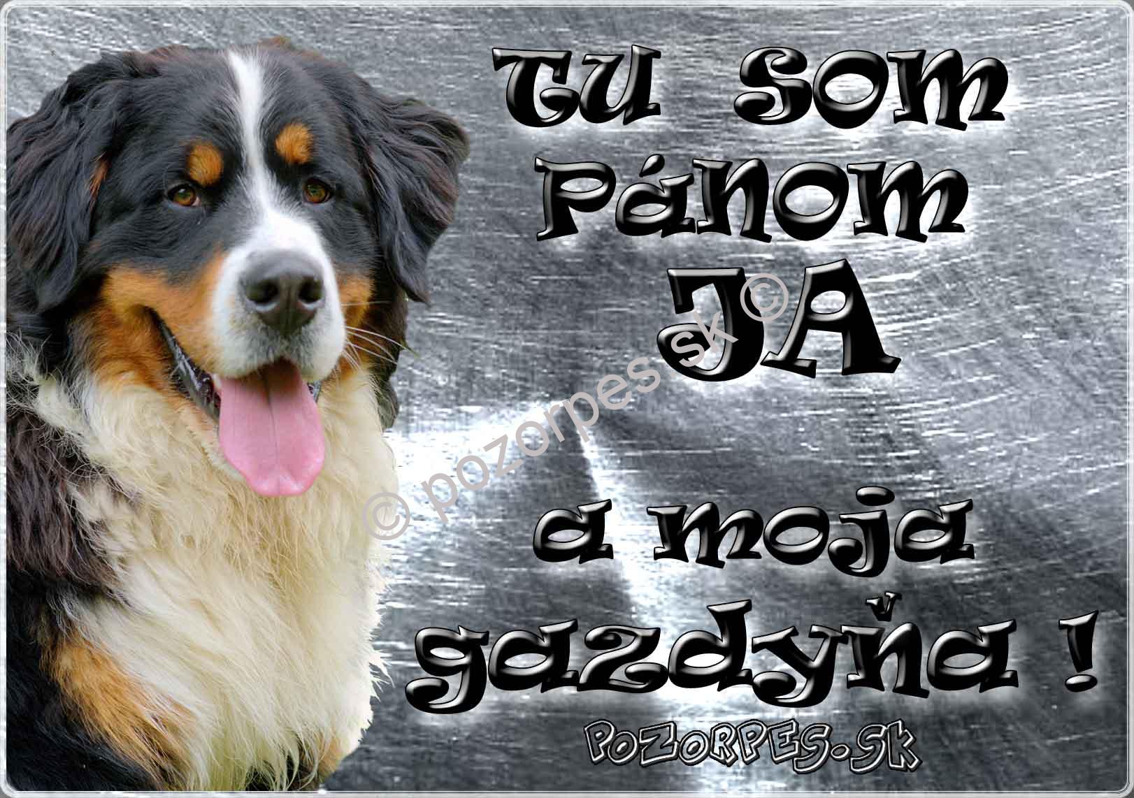 Pozorpes.sk,  výstražná tabuľka nerez 210x149xmm