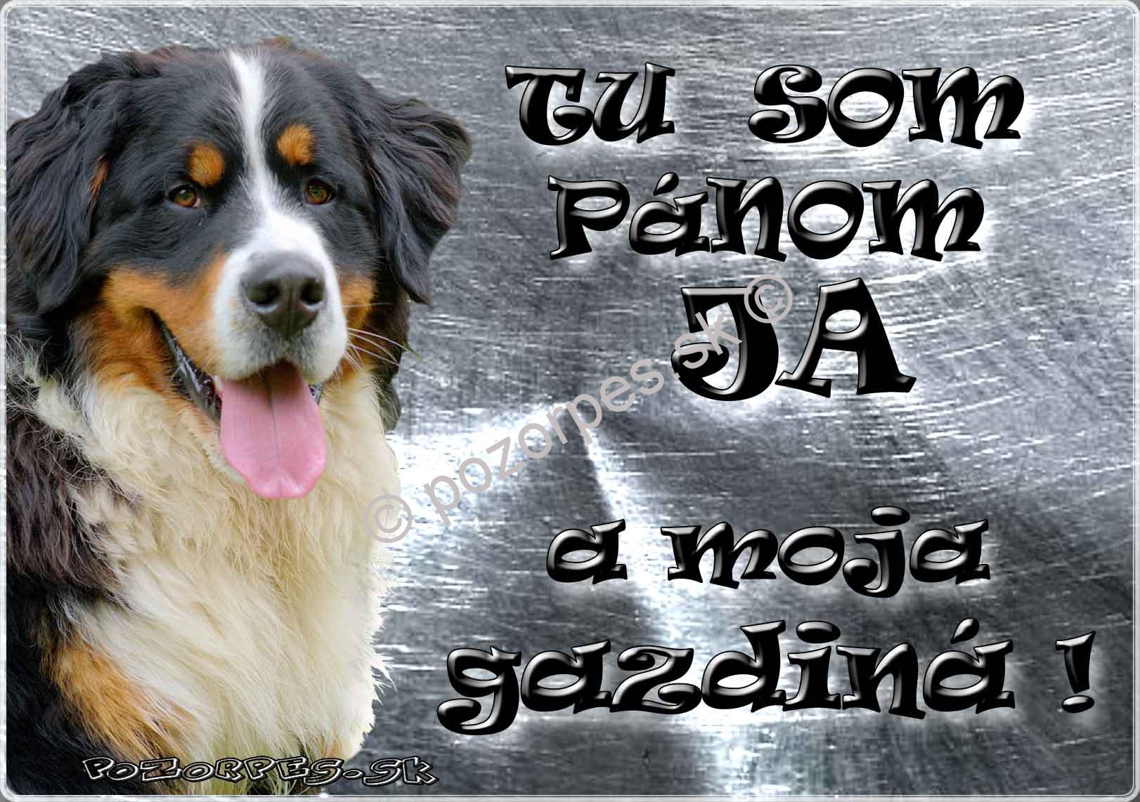 Pozorpes.sk,  výstražná tabuľka hliník 210x149 mm