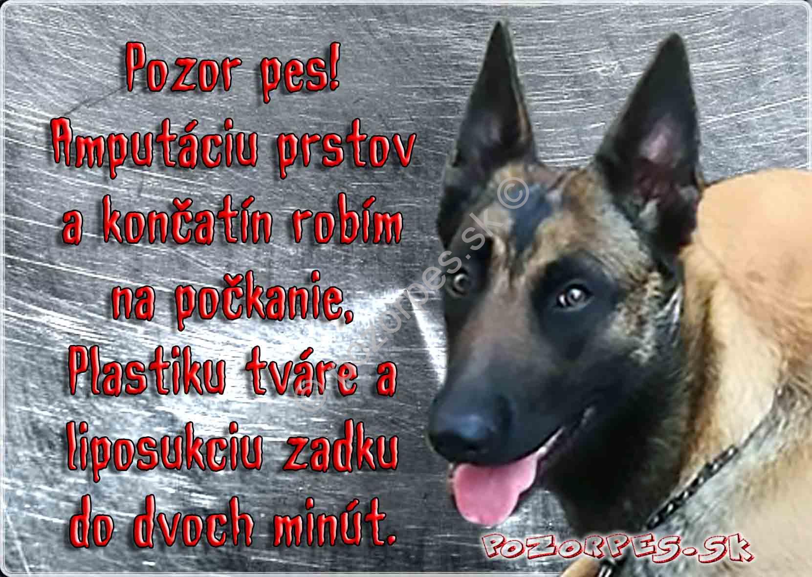 Pozorpes.sk,  výstražná tabuľka