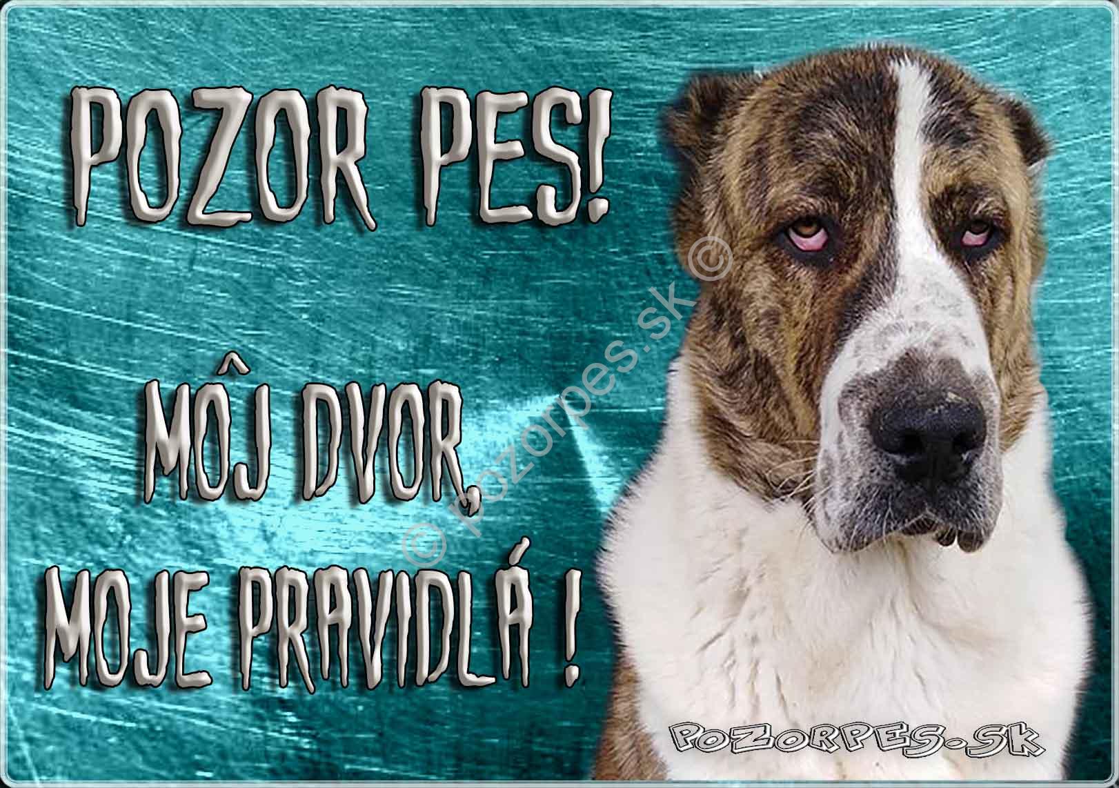 Pozorpes.sk,  výstražná tabuľka hliníková