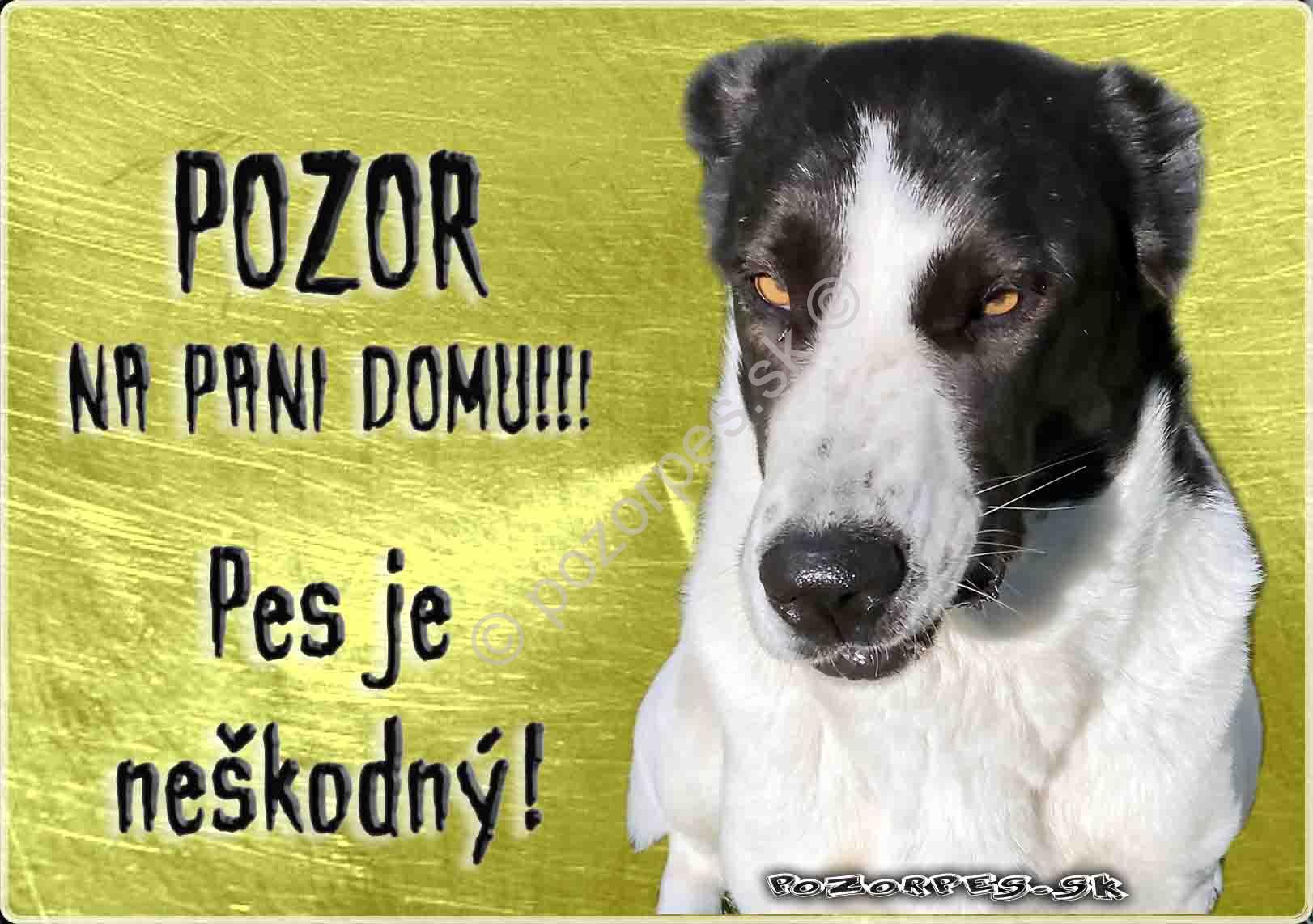 Pozorpes.sk,  výstražná tabuľka hliníková