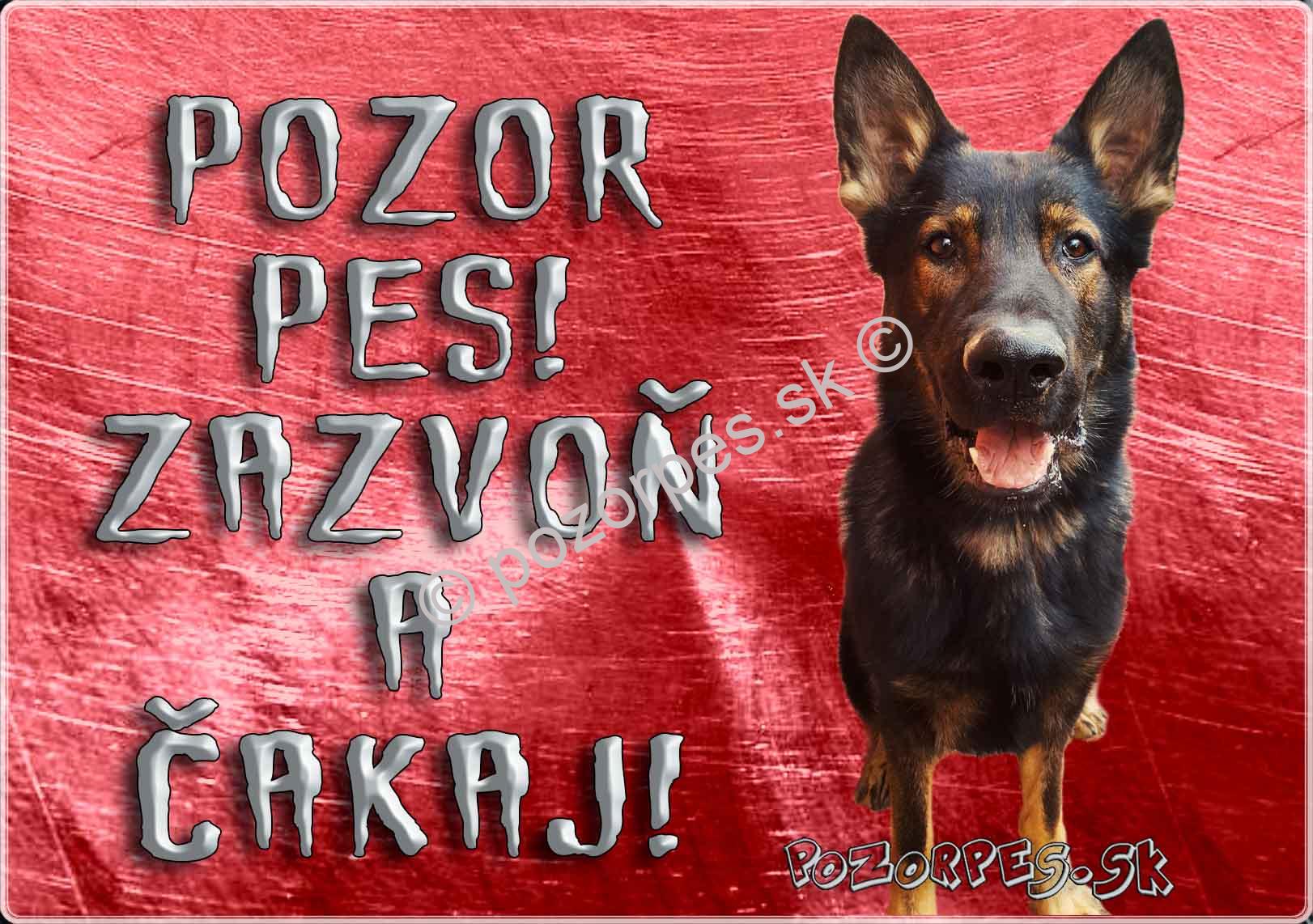 Pozorpes.sk, výstražná tabuľka