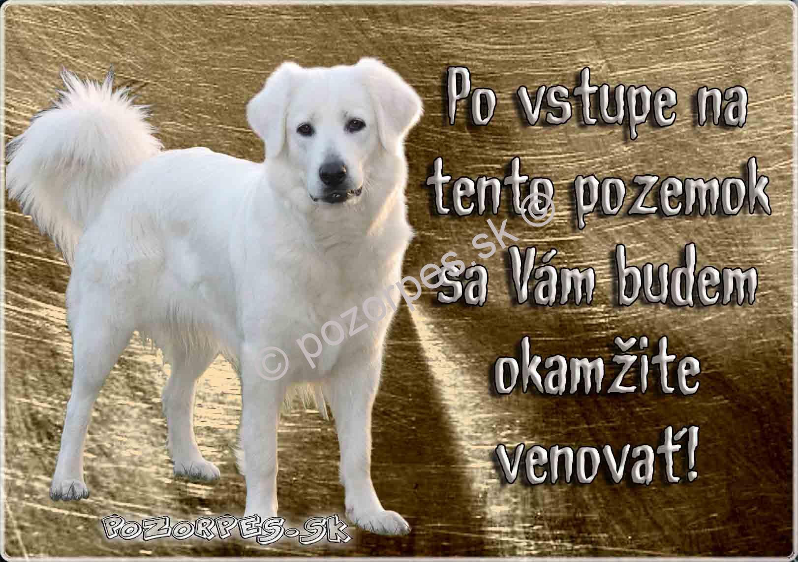 Pozorpes.sk, výstražná tabuľka