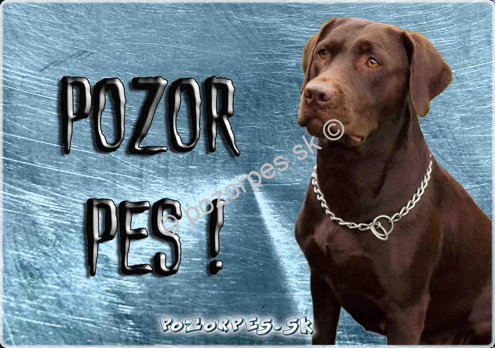 Pozorpes.sk, výstražná tabuľka hliník 210x149 mm