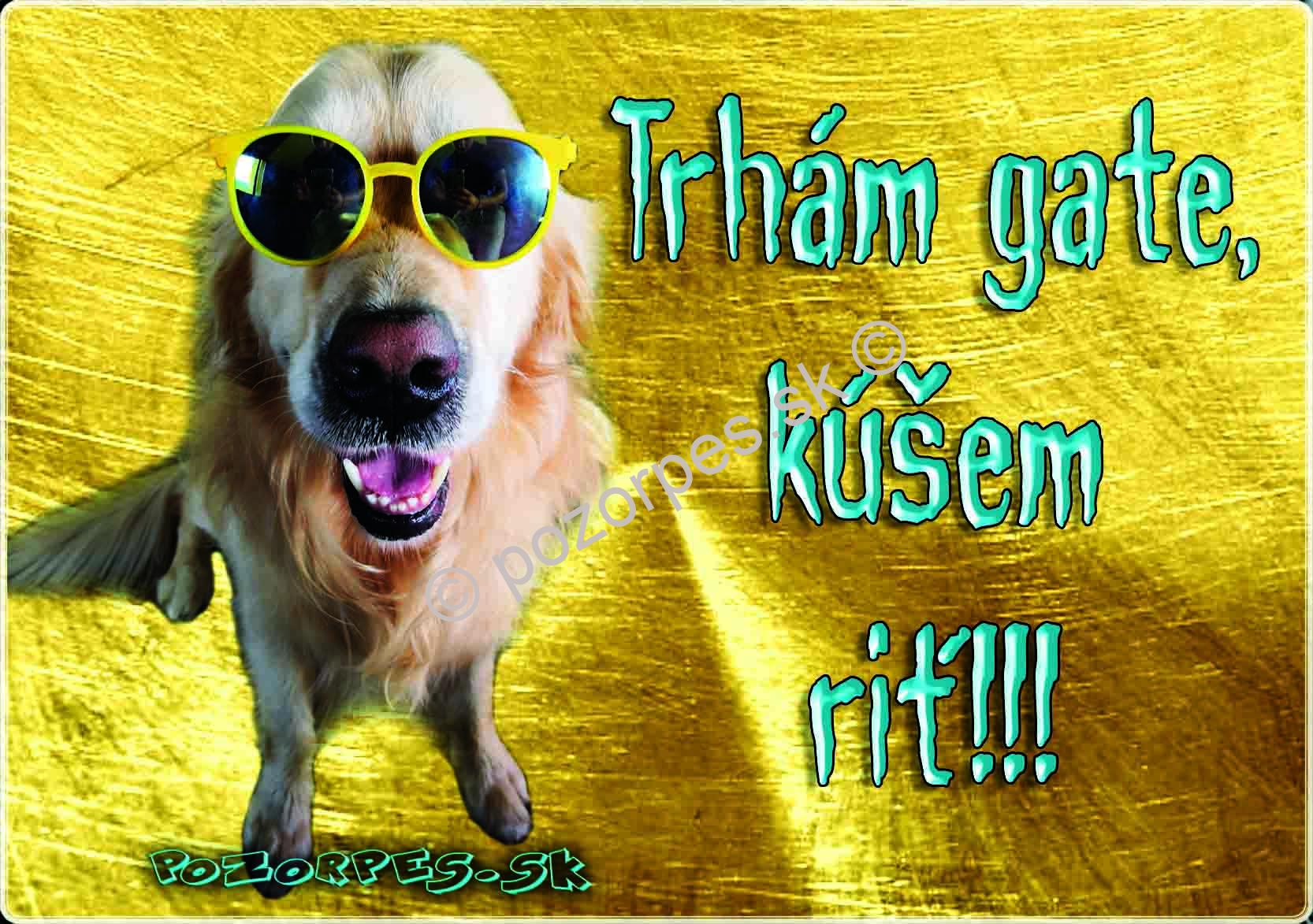 Pozorpes.sk, výstražná tabuľka