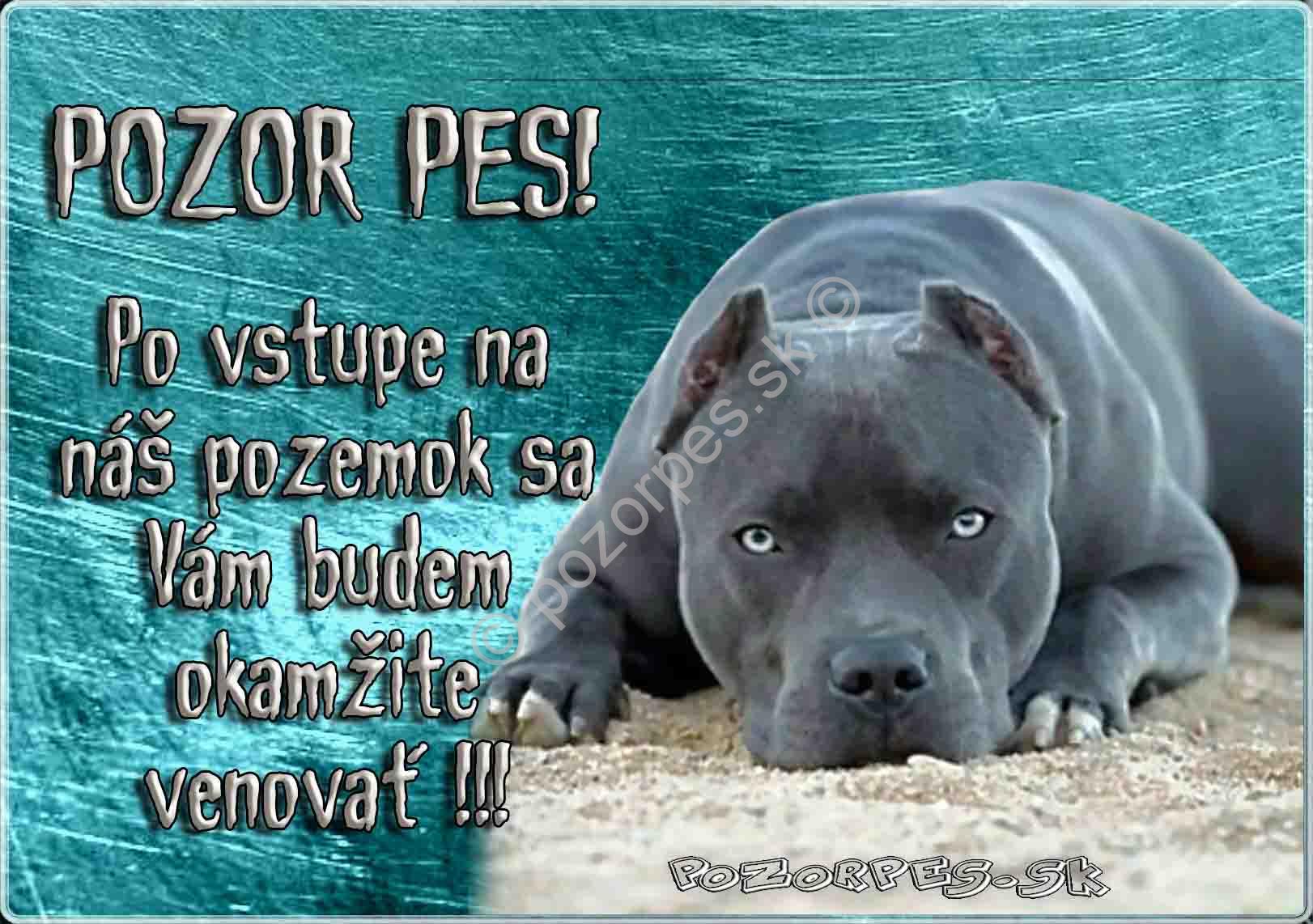 Pozorpes.sk, výstražná tabuľka