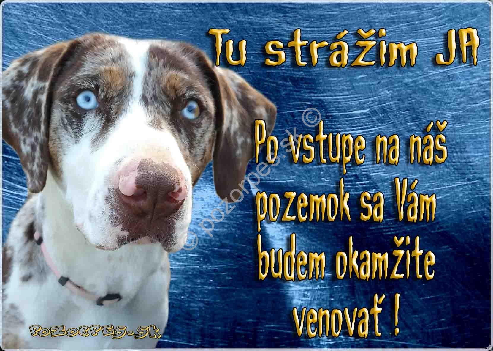 Pozorpes.sk, výstražná tabuľka