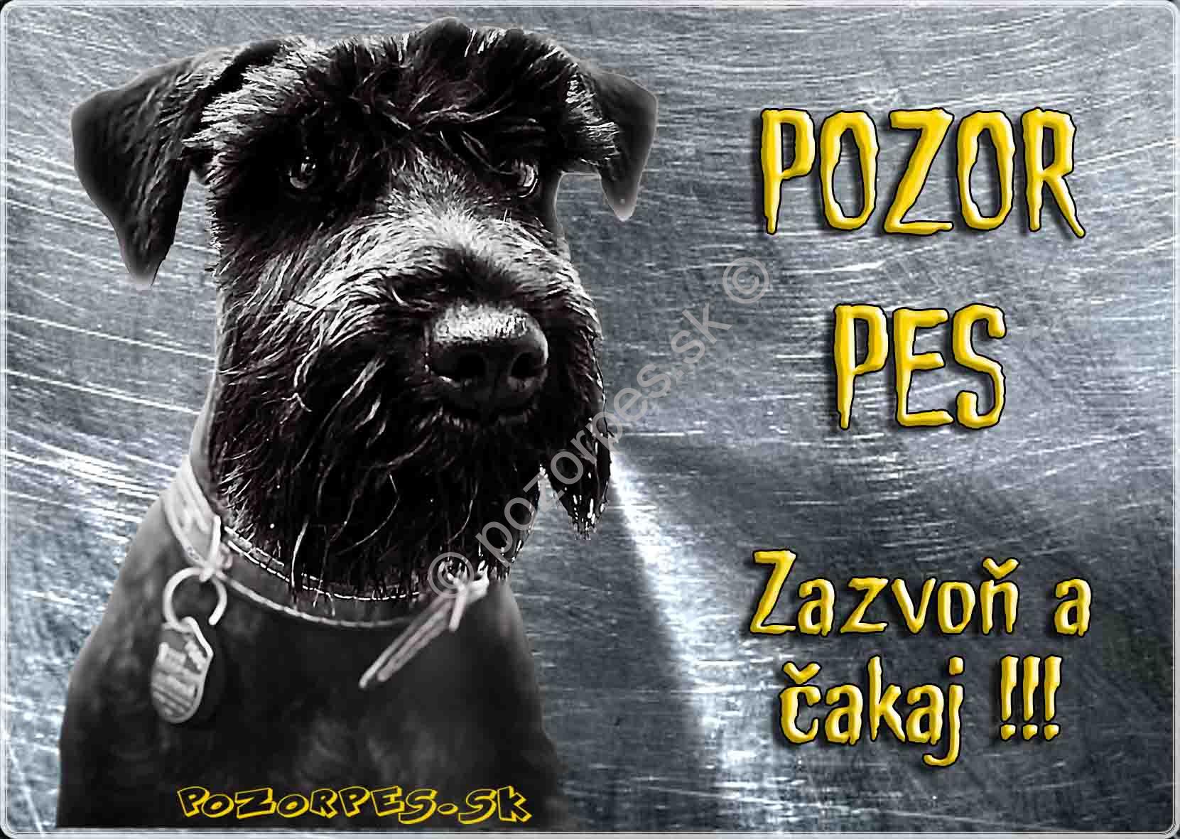 Pozorpes.sk, výstražná tabuľka