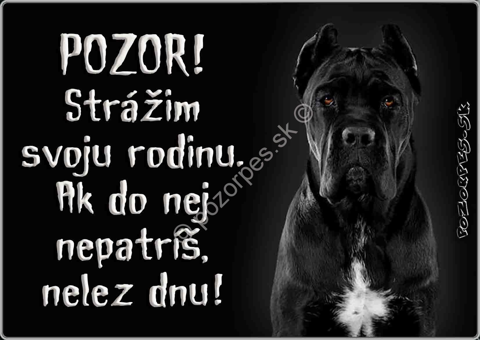 Tabuľka pozor pes