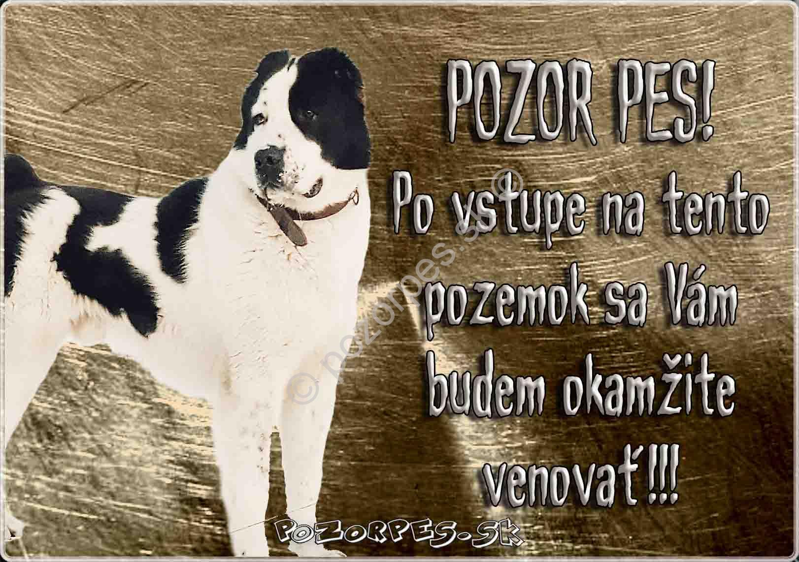 Tabuľka pozor pes