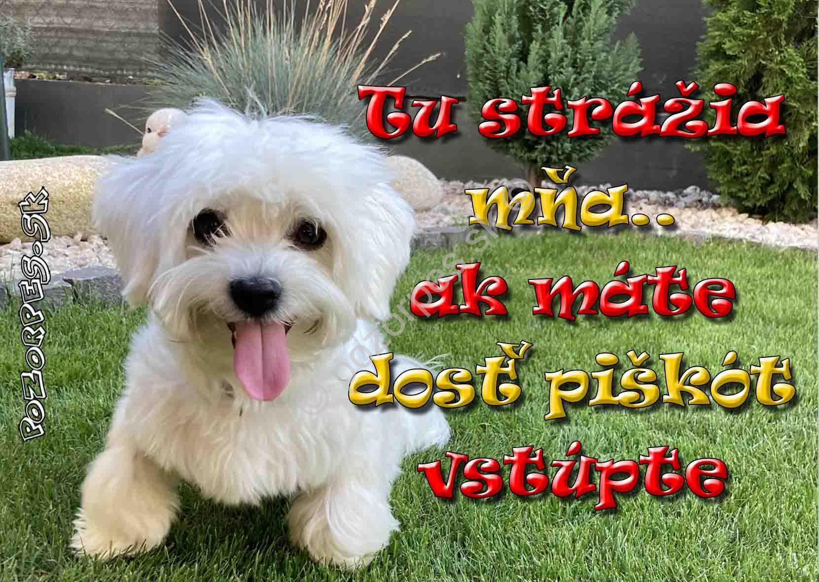 Pozorpes.sk, výstražná tabuľka