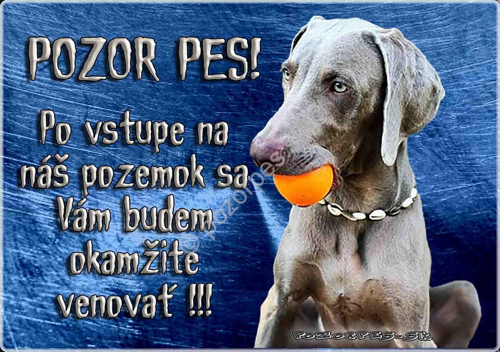 Pozorpes.sk, výstražná tabuľka