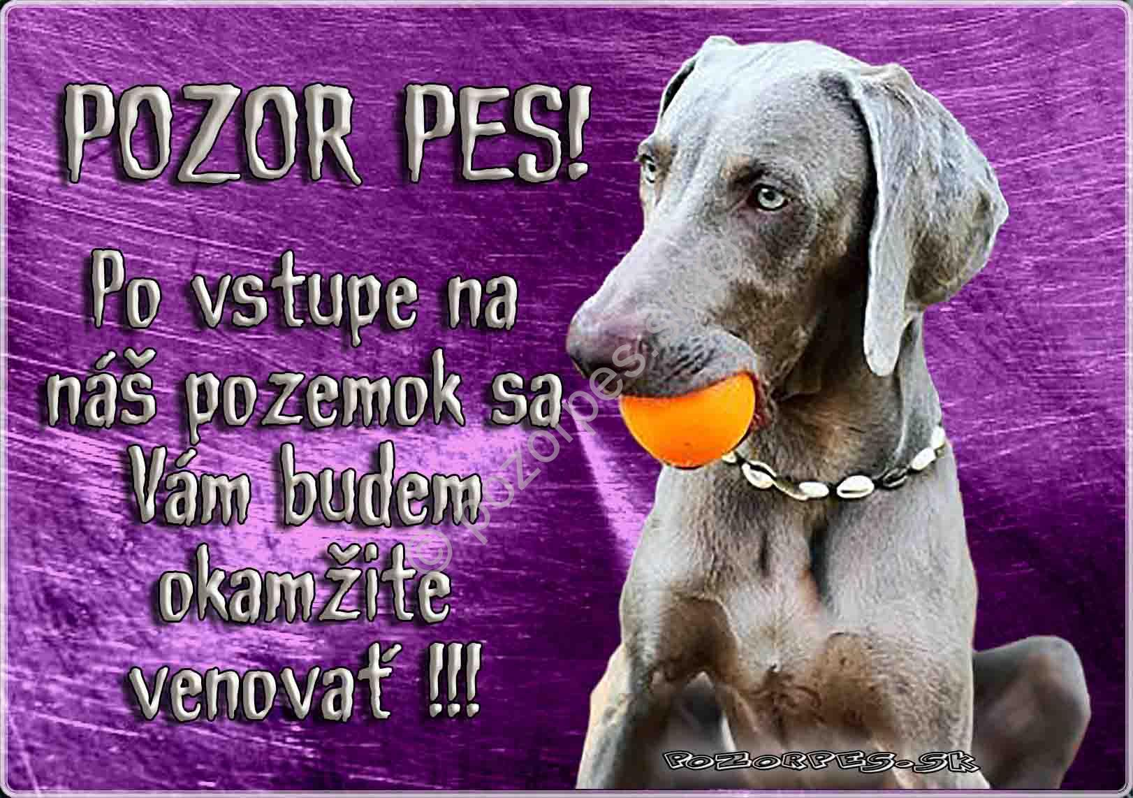 Pozorpes.sk, výstražná tabuľka