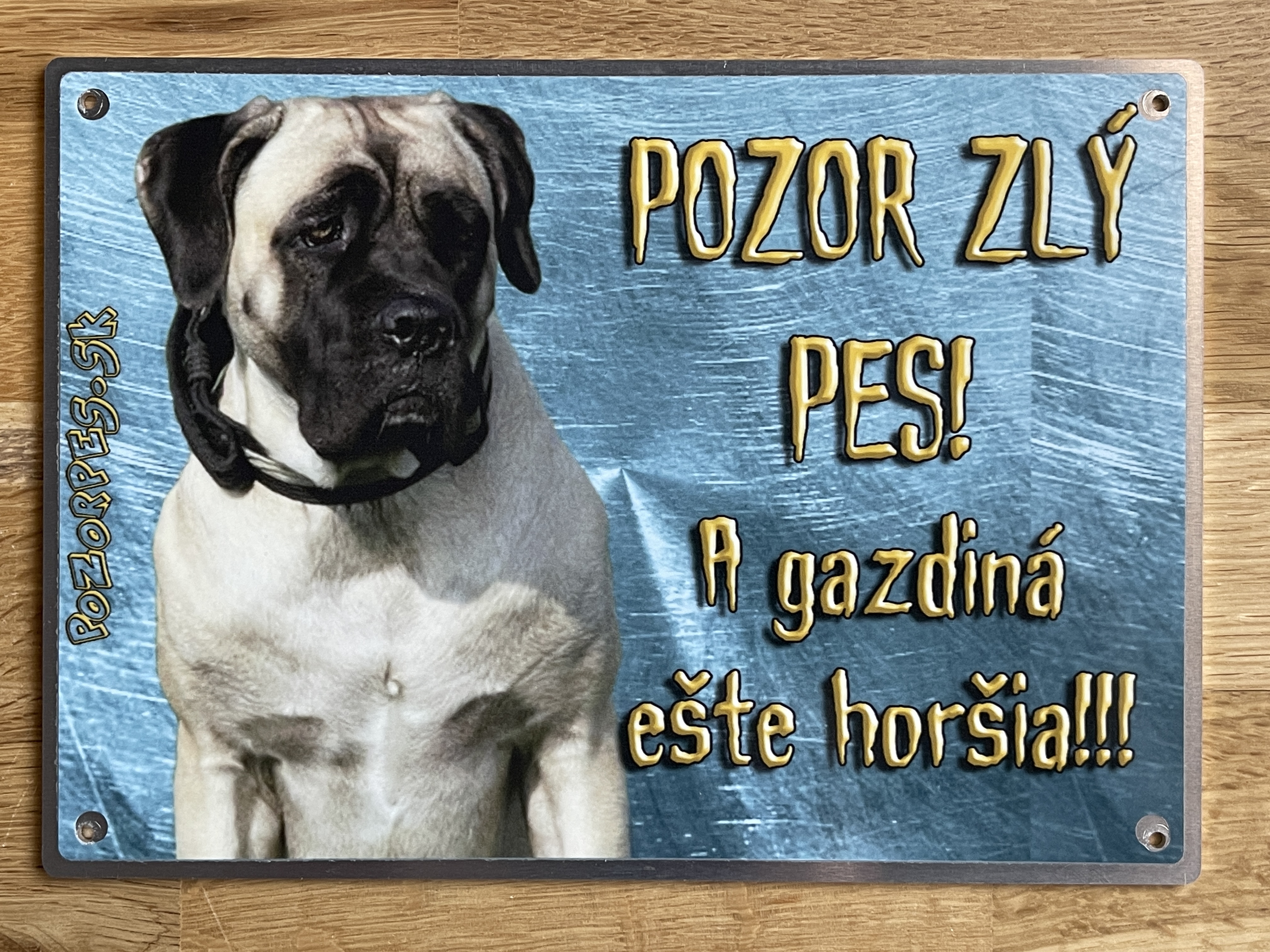 Hliníková tabuľka pozorpes.sk