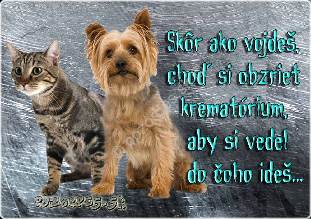 Hliníková tabuľka pozorpes.sk