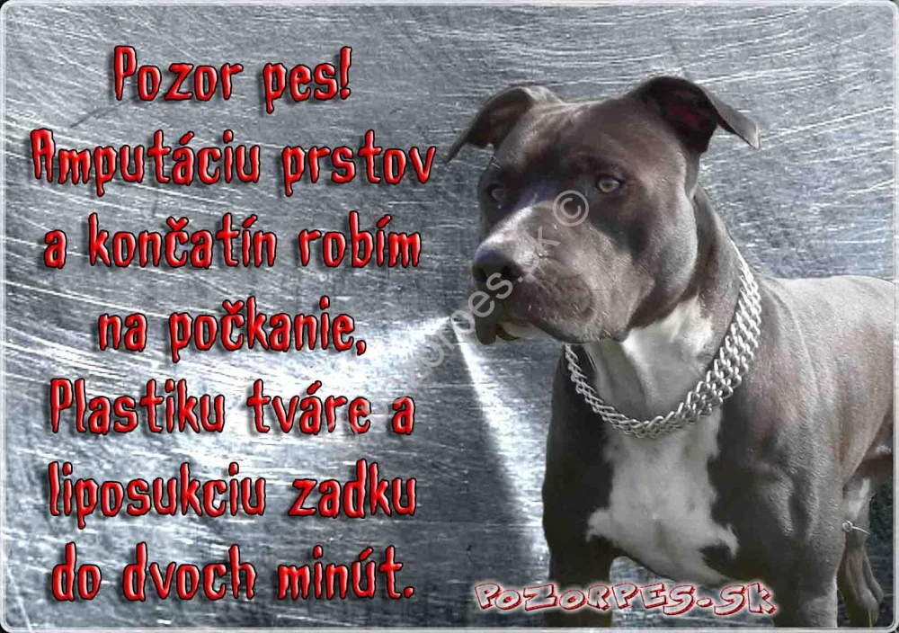 Hliníková tabuľka pozorpes.sk