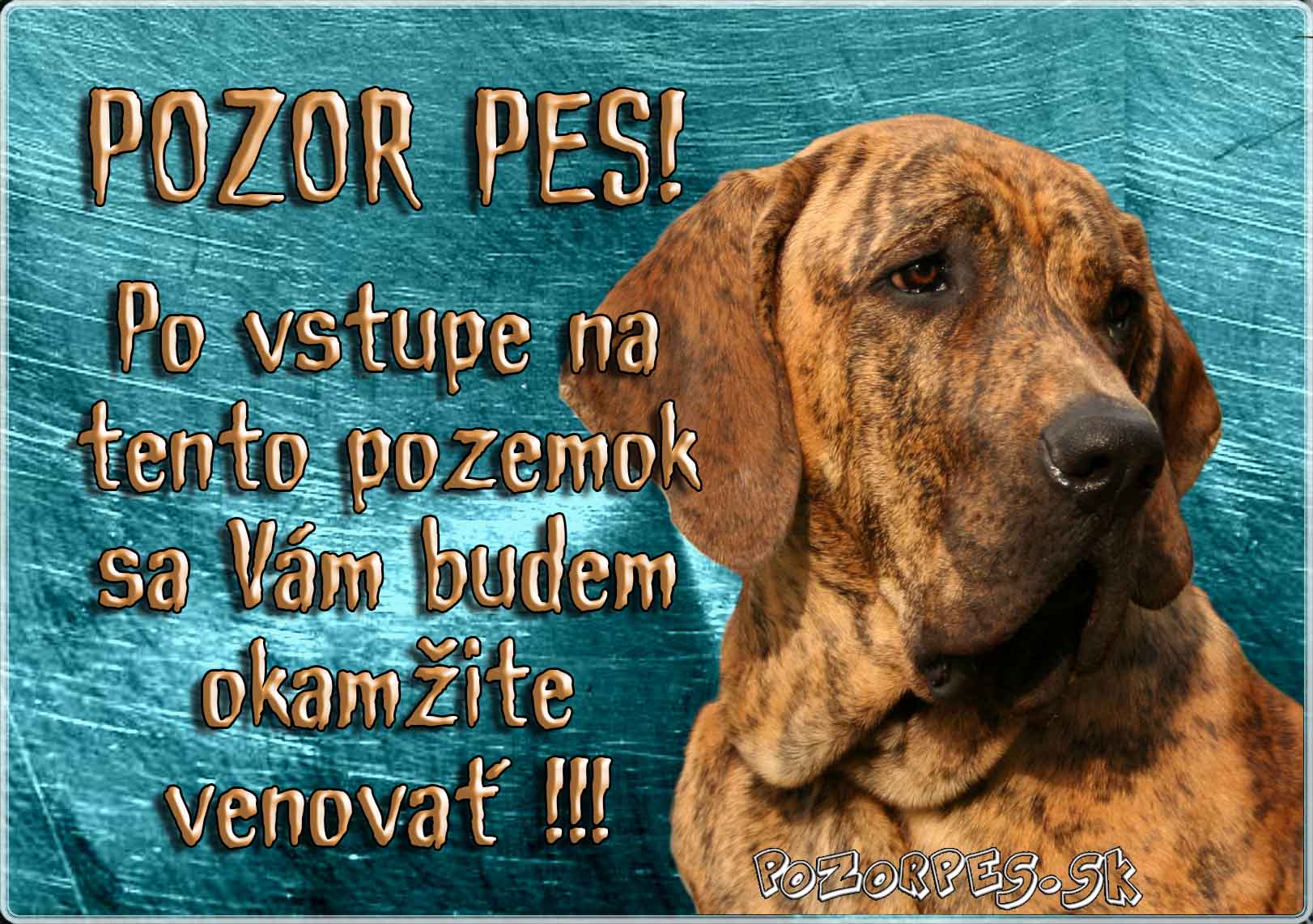 Pozorpes.sk,  výstražná tabuľka