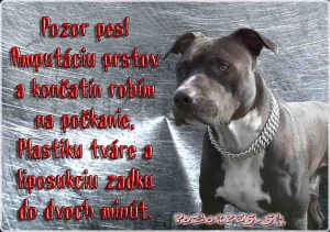 Hliníková tabuľka  pozorpes.sk