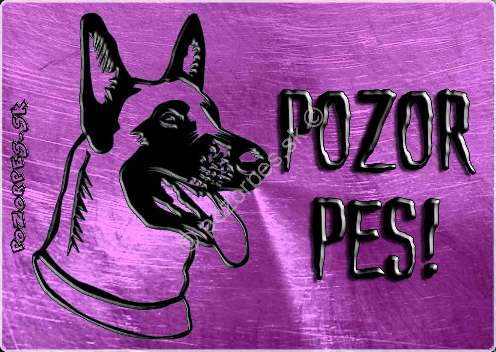 Pozorpes.sk,  výstražná tabuľka