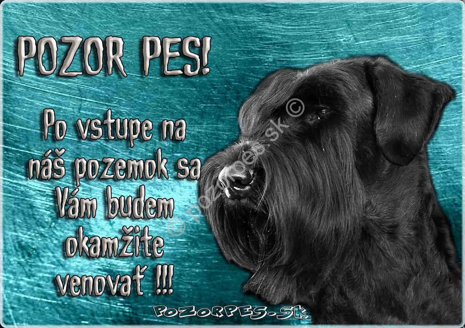 Pozorpes.sk, výstražná tabuľka