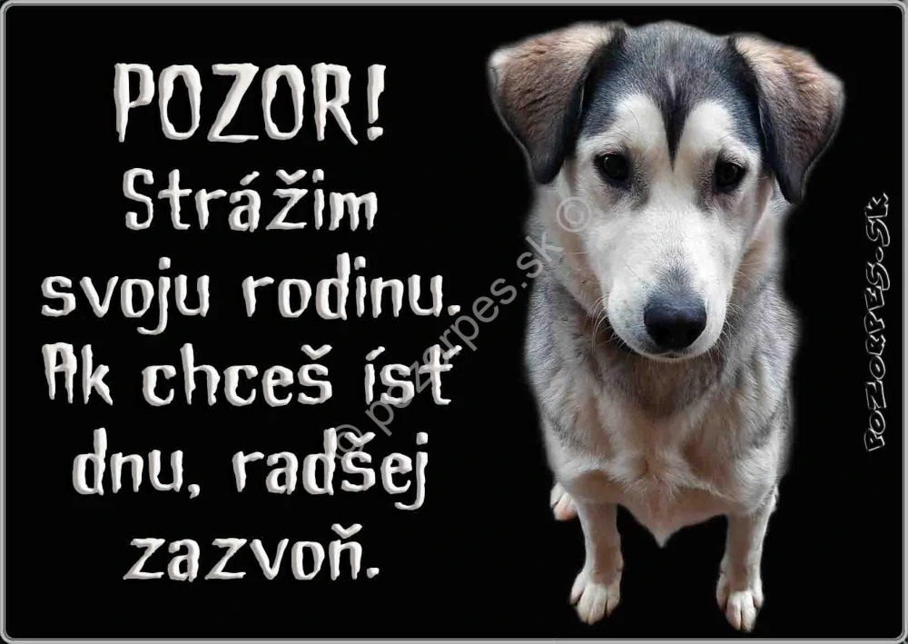 Hliníková tabuľka pozorpes.sk