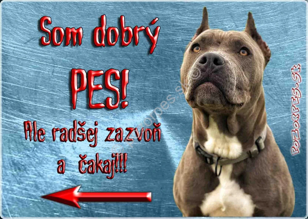 Pozorpes.sk,  výstražná tabuľka hliníková