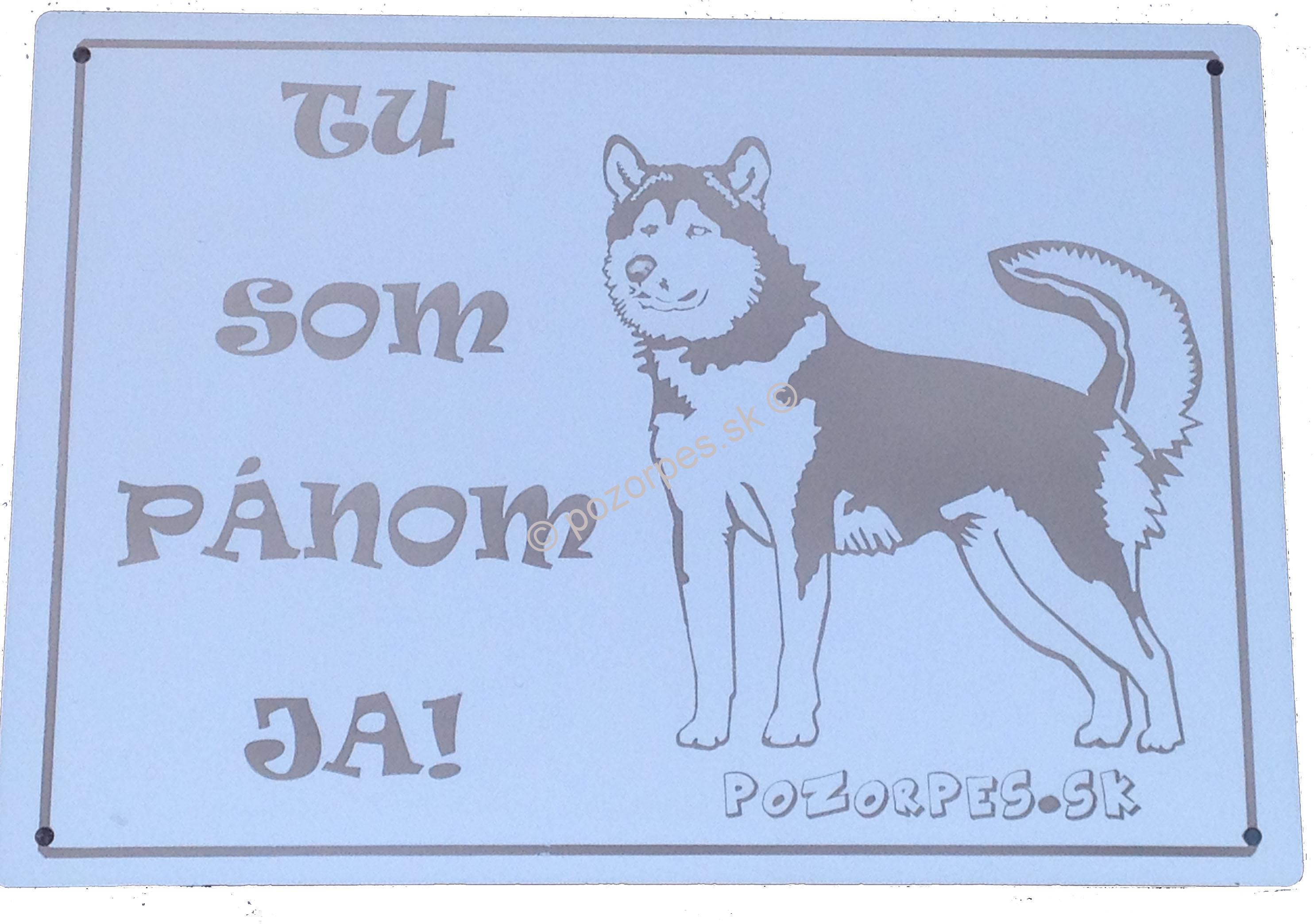 Pozorpes.sk,  výstražná tabuľka nerezová pieskovaná