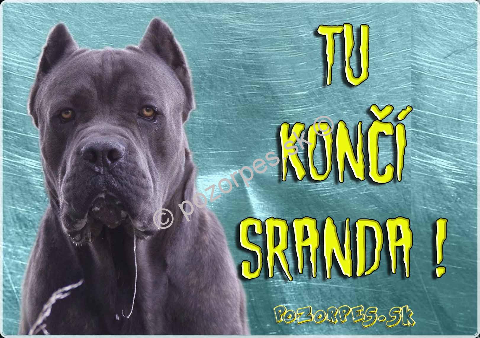 Pozorpes.sk, výstražná tabuľka