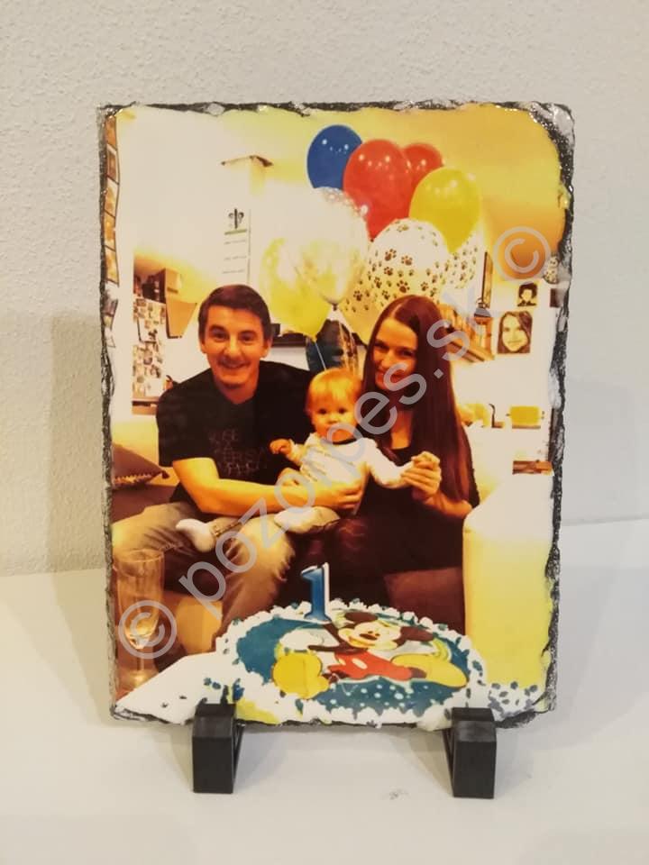 Kamenná fotografia na želanie s venovaním