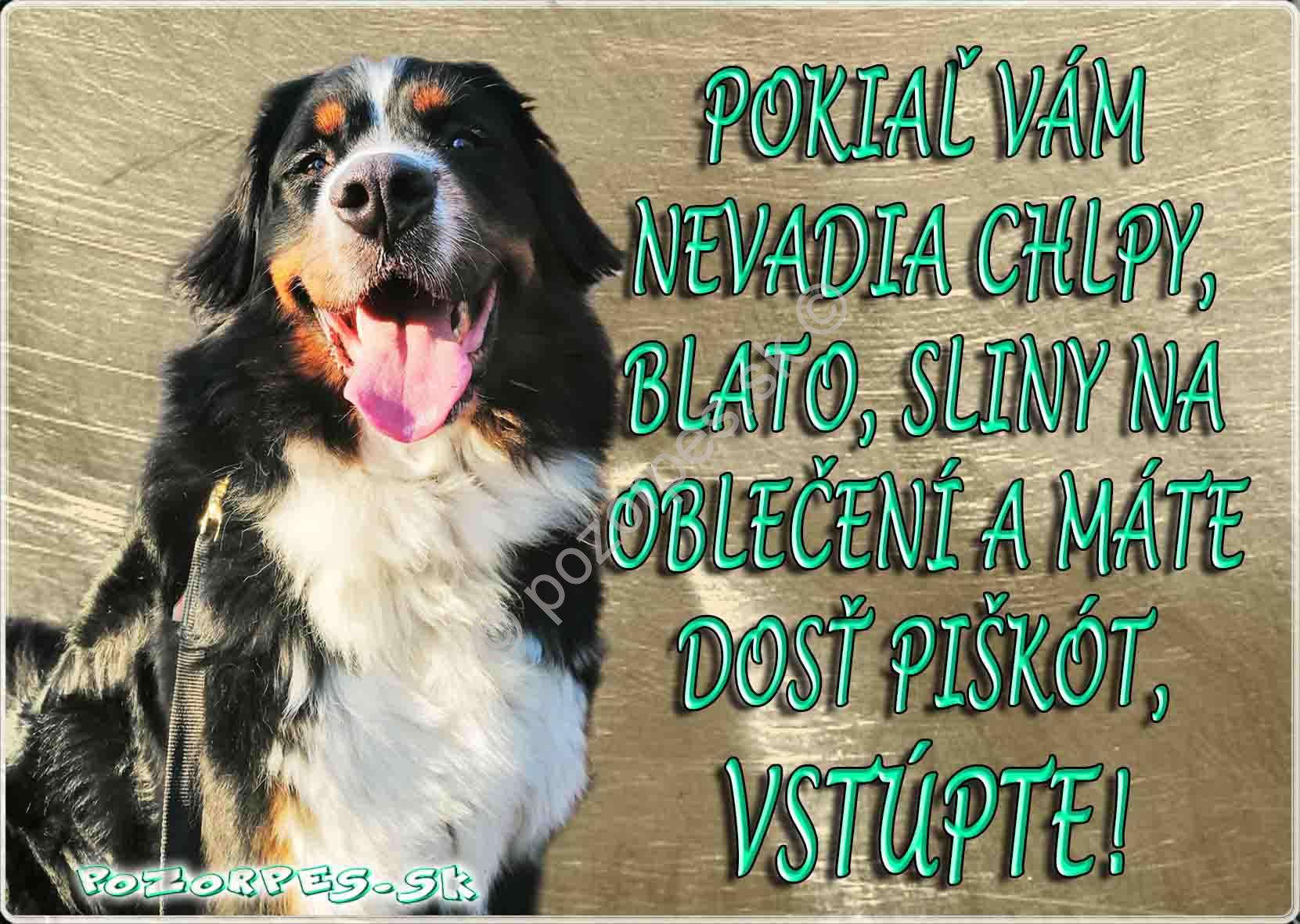 Pozorpes.sk,  výstražná tabuľka hliník 210x149 mm