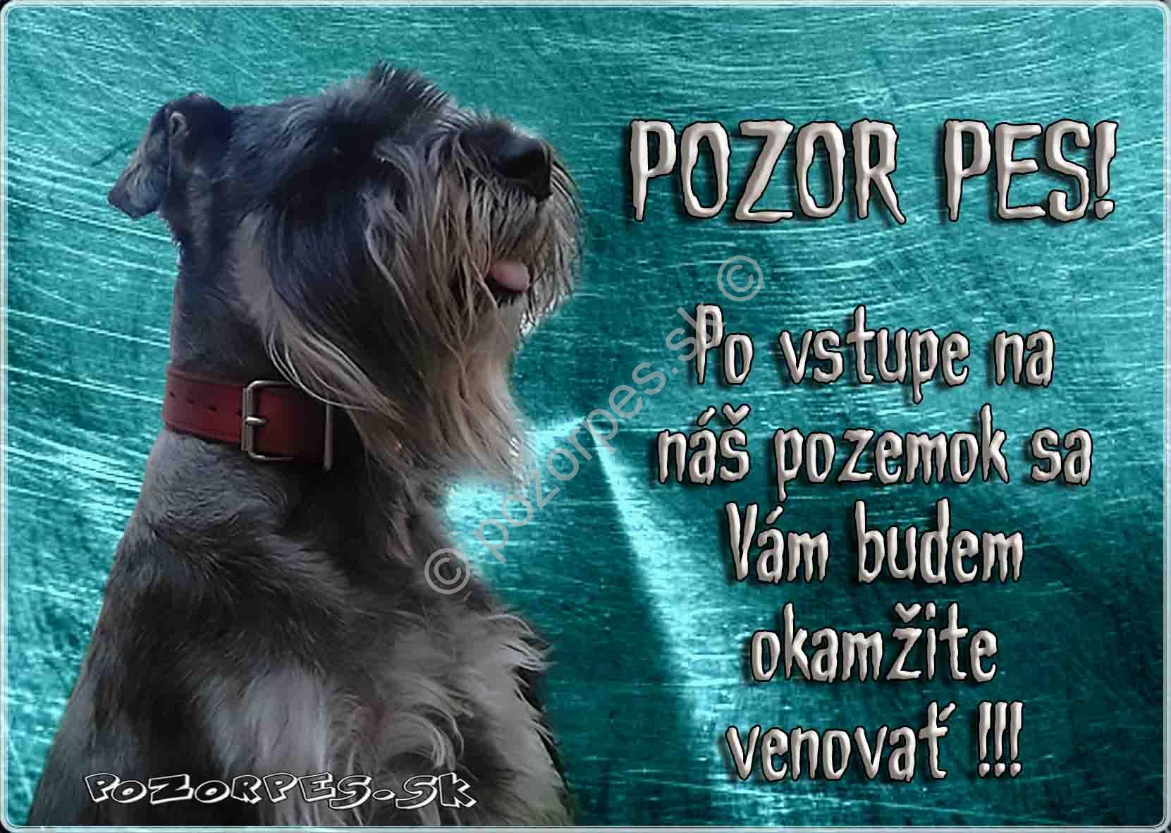 Pozorpes.sk, výstražná tabuľka