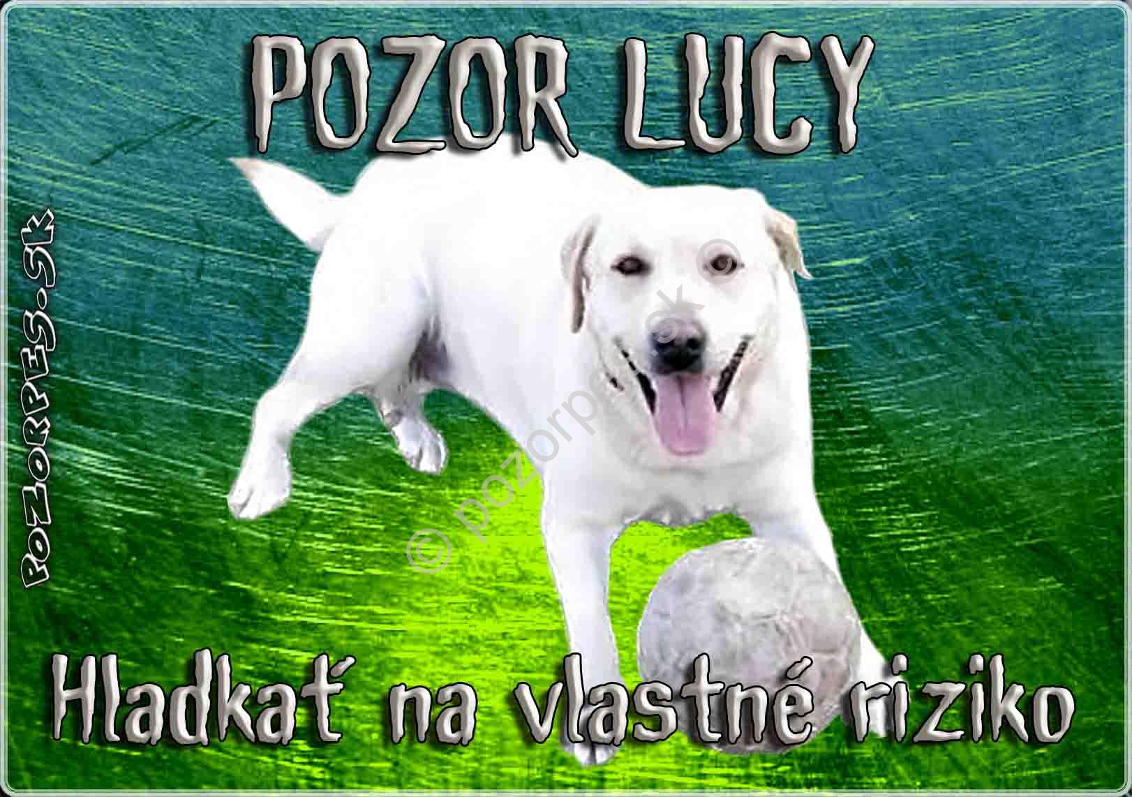 Pozorpes.sk,  výstražná tabuľka hliníková