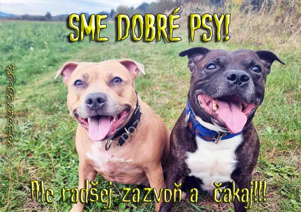 Pozorpes.sk,  výstražná tabuľka hliníková