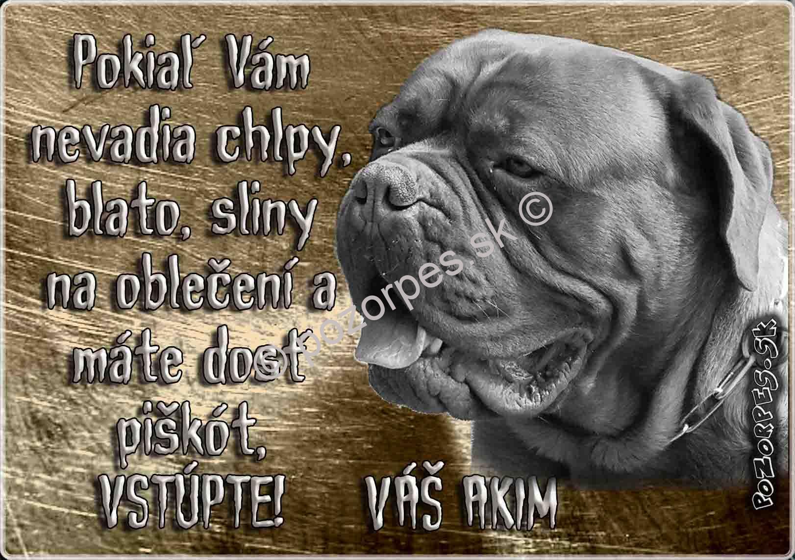 Pozorpes.sk,  výstražná tabuľka